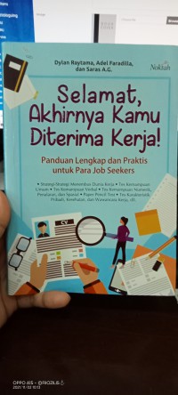 Selamat akhirnya kamu diterima kerja