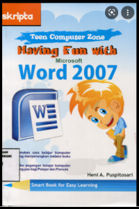 Teen computer zone having fun with microsoft word 2007