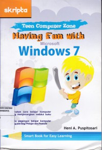Teen Computer zone having fun with microsoft windows 7